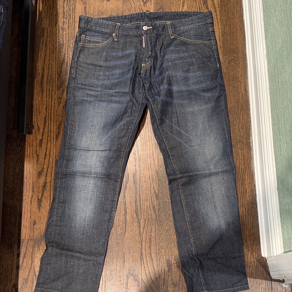 DSQUARED2 Dark Blue Straight Jeans
